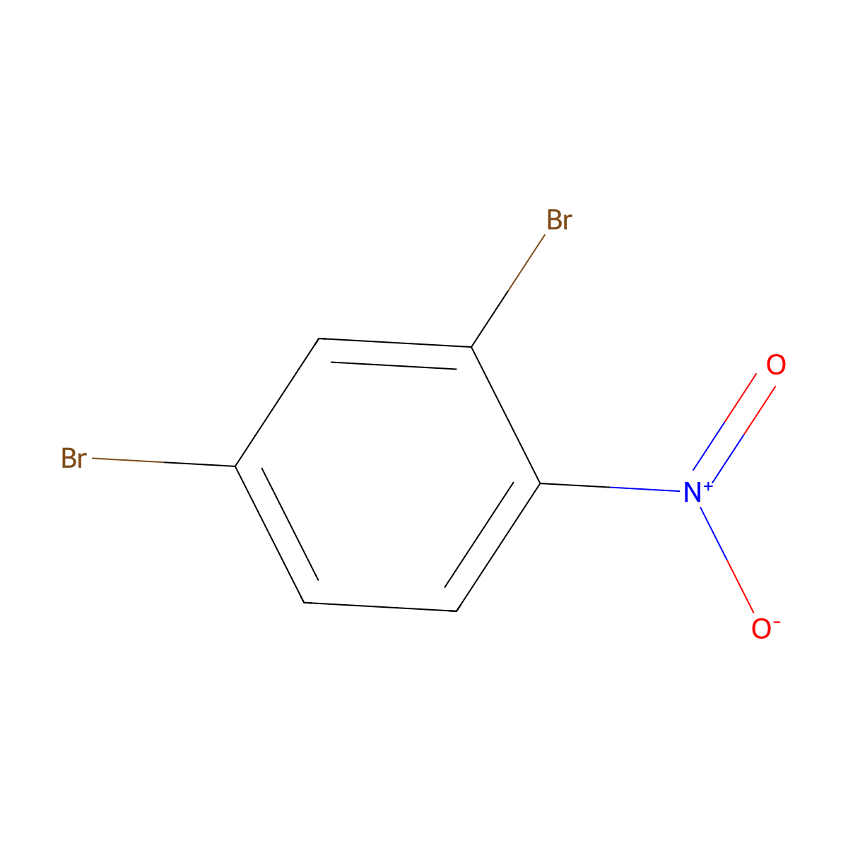 2,4-Dibromo-1-nitrobenzene molecular structure, CAS 51686-78-3