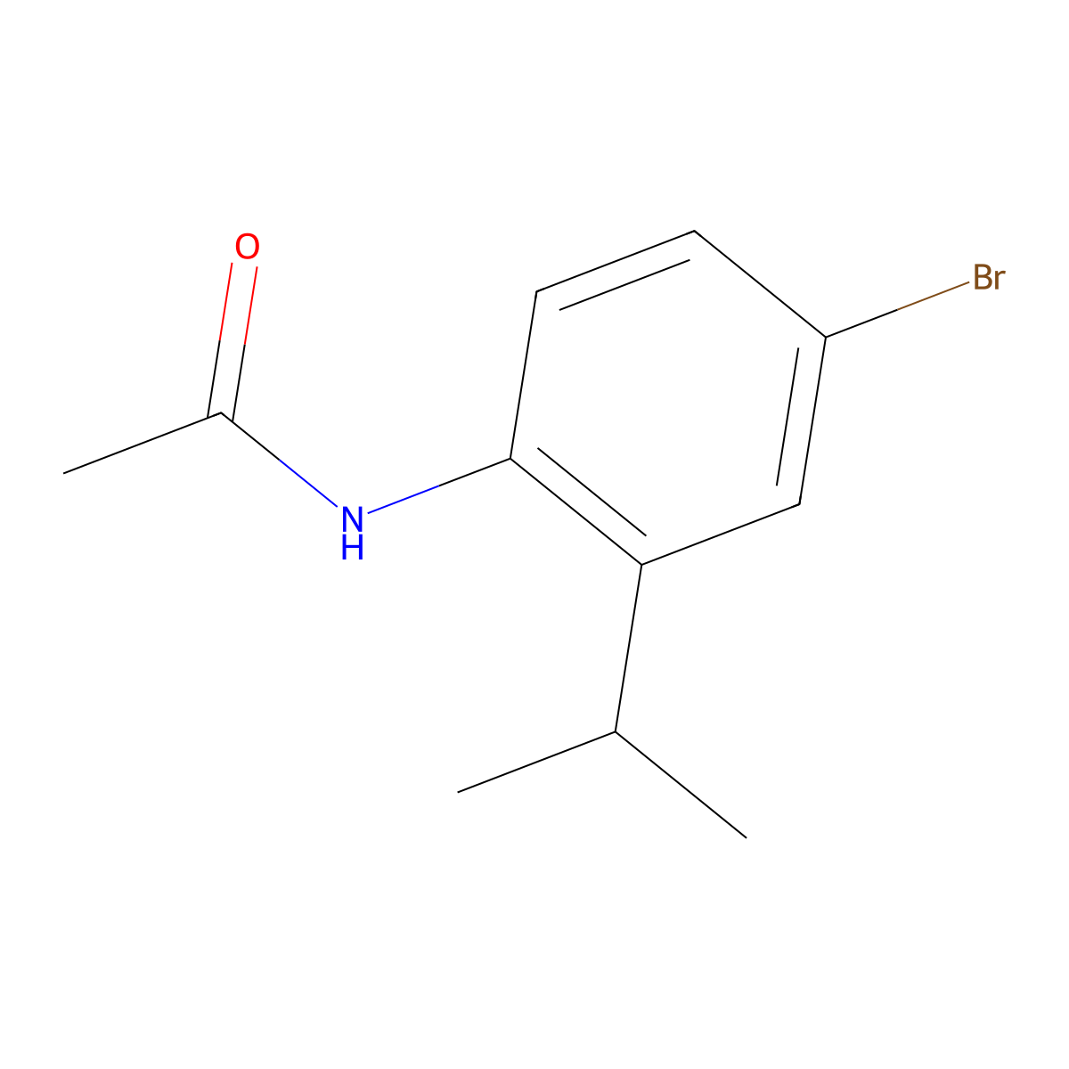 N-(4-bromo-2-isopropylphenyl)acetamide molecular structure, CAS 51688-72-3