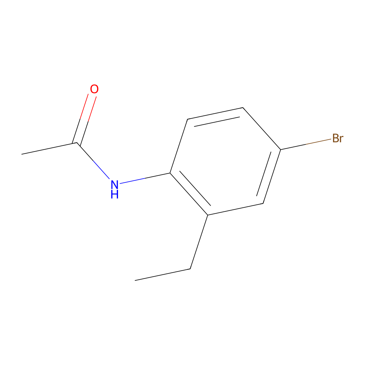N-(4-bromo-2-ethylphenyl)acetamide molecular structure, CAS 51688-73-4