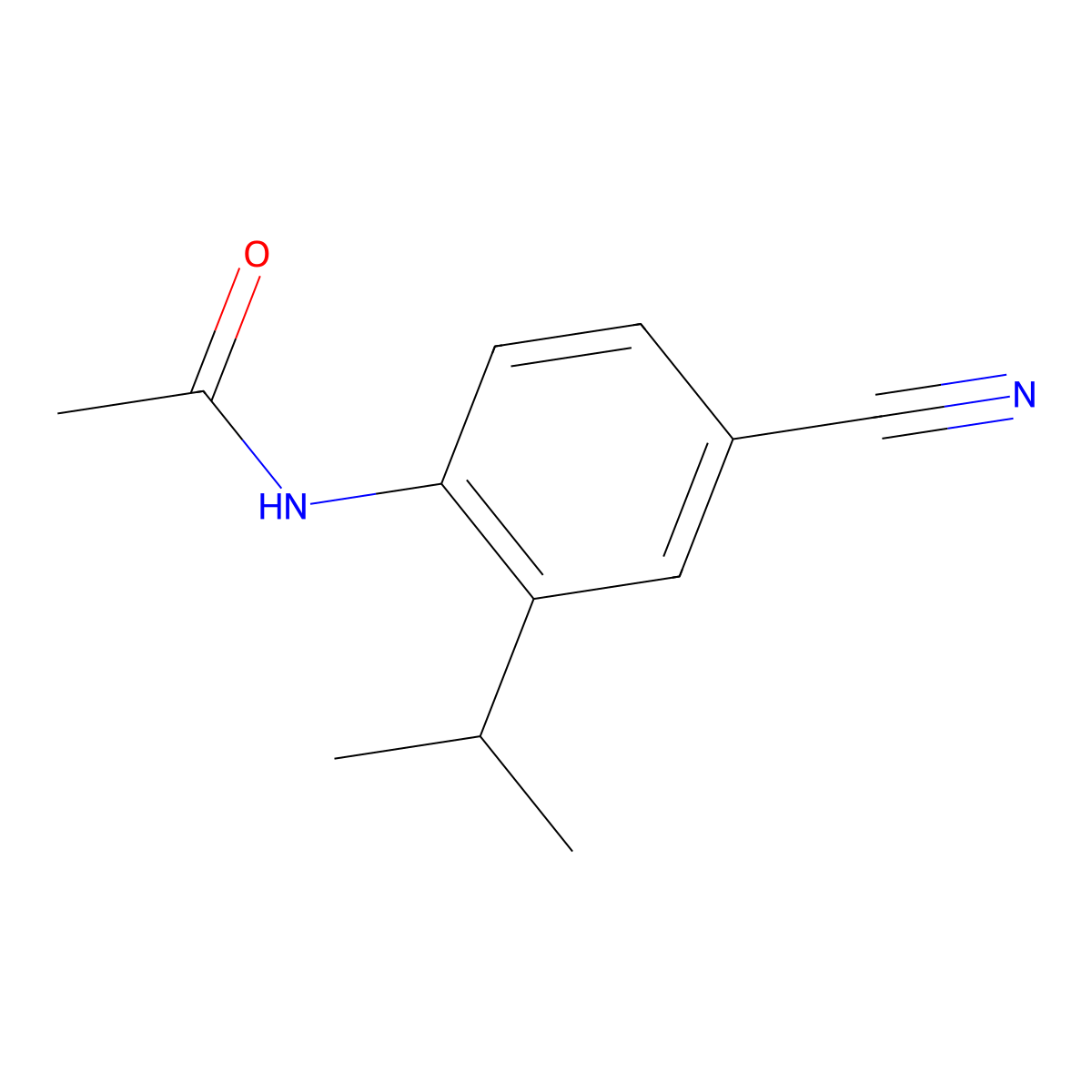 N-(4-cyano-2-isopropylphenyl)acetamide molecular structure, CAS 51688-74-5