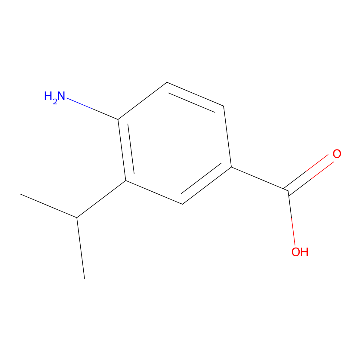 4-Amino-3-isopropylbenzoic acid molecular structure, CAS 51688-76-7