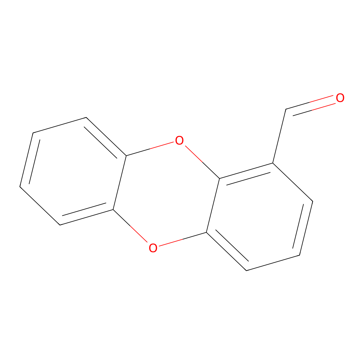Oxanthrene-1-carbaldehyde molecular structure, CAS 51689-41-9