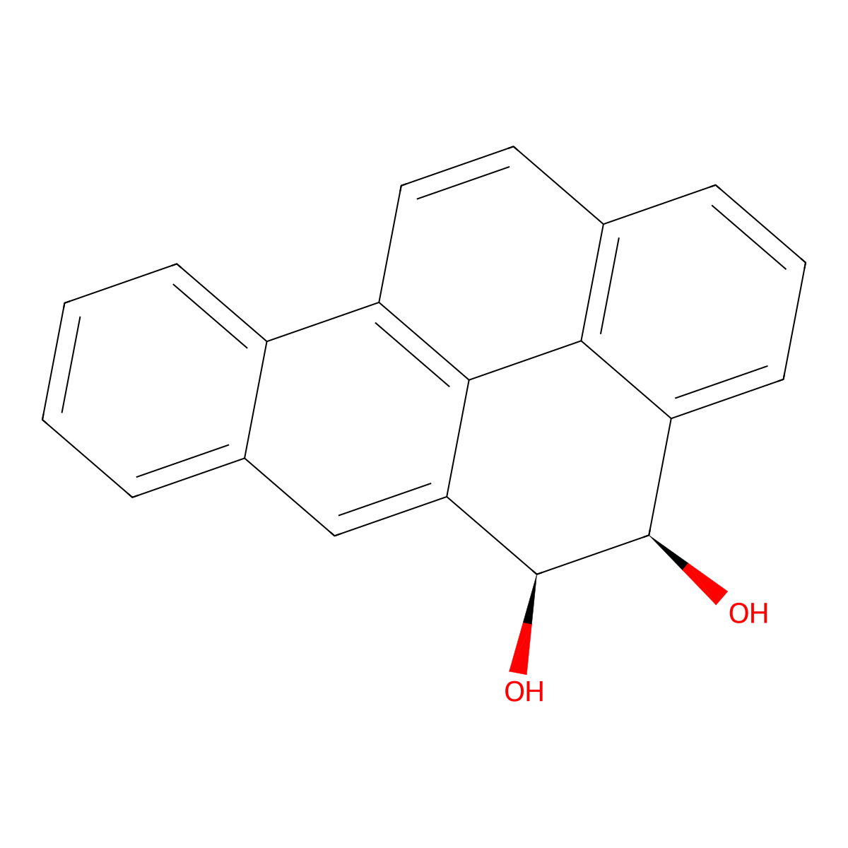 BENZO(a)PYRENE-4,5-DIOL, 4,5-DIHYDRO-, cis- molecular structure, CAS 51689-89-5