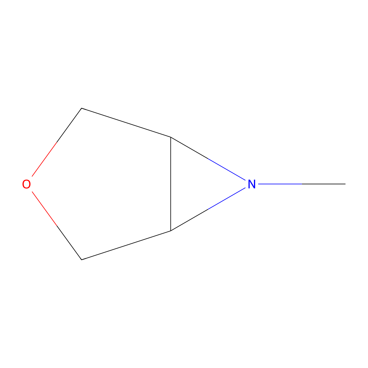 6-Methyl-3-oxa-6-azabicyclo(3.1.0)hexane molecular structure, CAS 5169-43-7