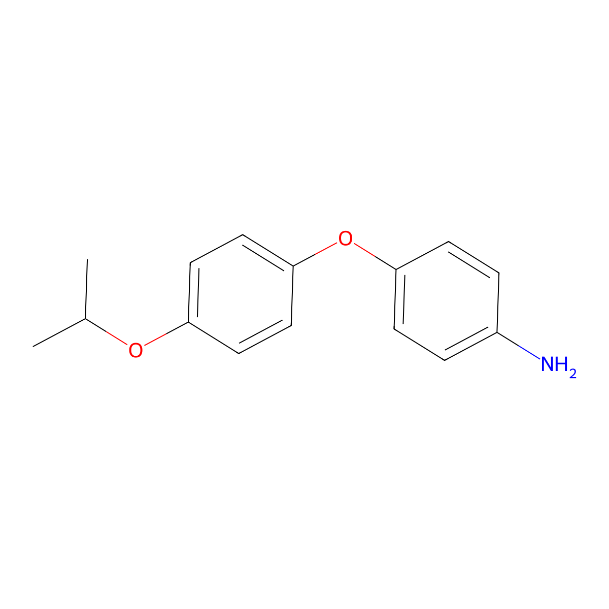 Benzenamine, 4-[4-(1-methylethoxy)phenoxy]- molecular structure, CAS 51690-66-5