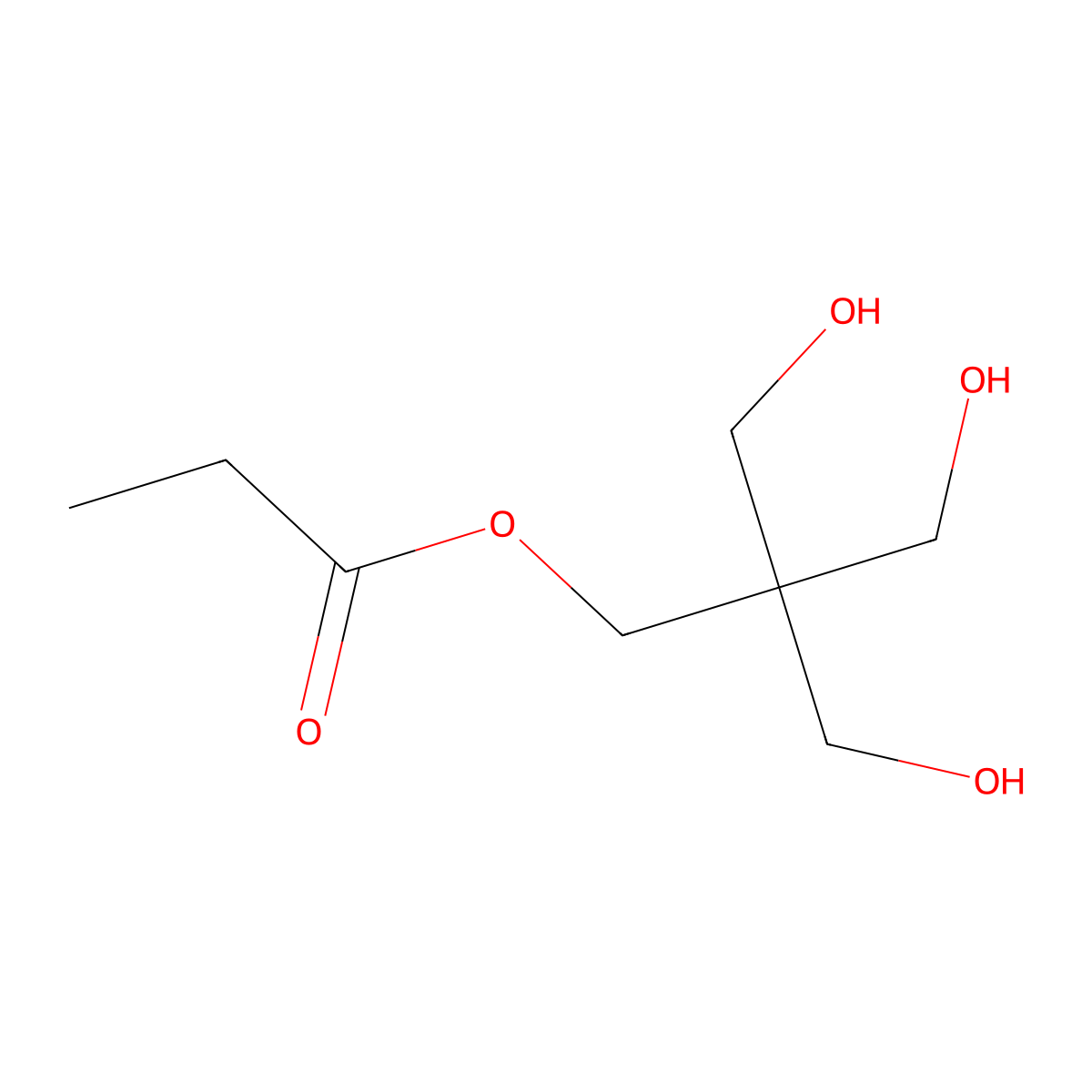 3-Hydroxy-2,2-bis(hydroxymethyl)propyl propionate molecular structure, CAS 51690-77-8