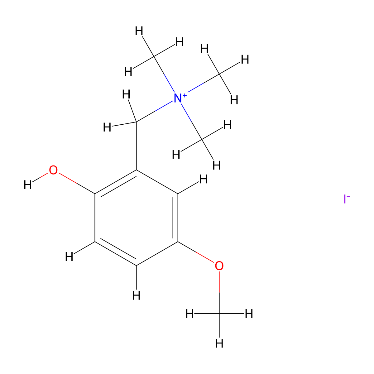 (2-Hydroxy-5-methoxyphenyl)-N,N,N-trimethylmethanaminium iodide molecular structure, CAS 51698-46-5