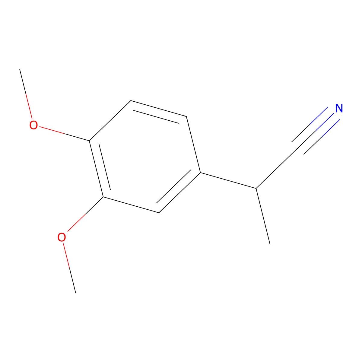 2-(3,4-Dimethoxyphenyl)propanenitrile molecular structure, CAS 51698-53-4
