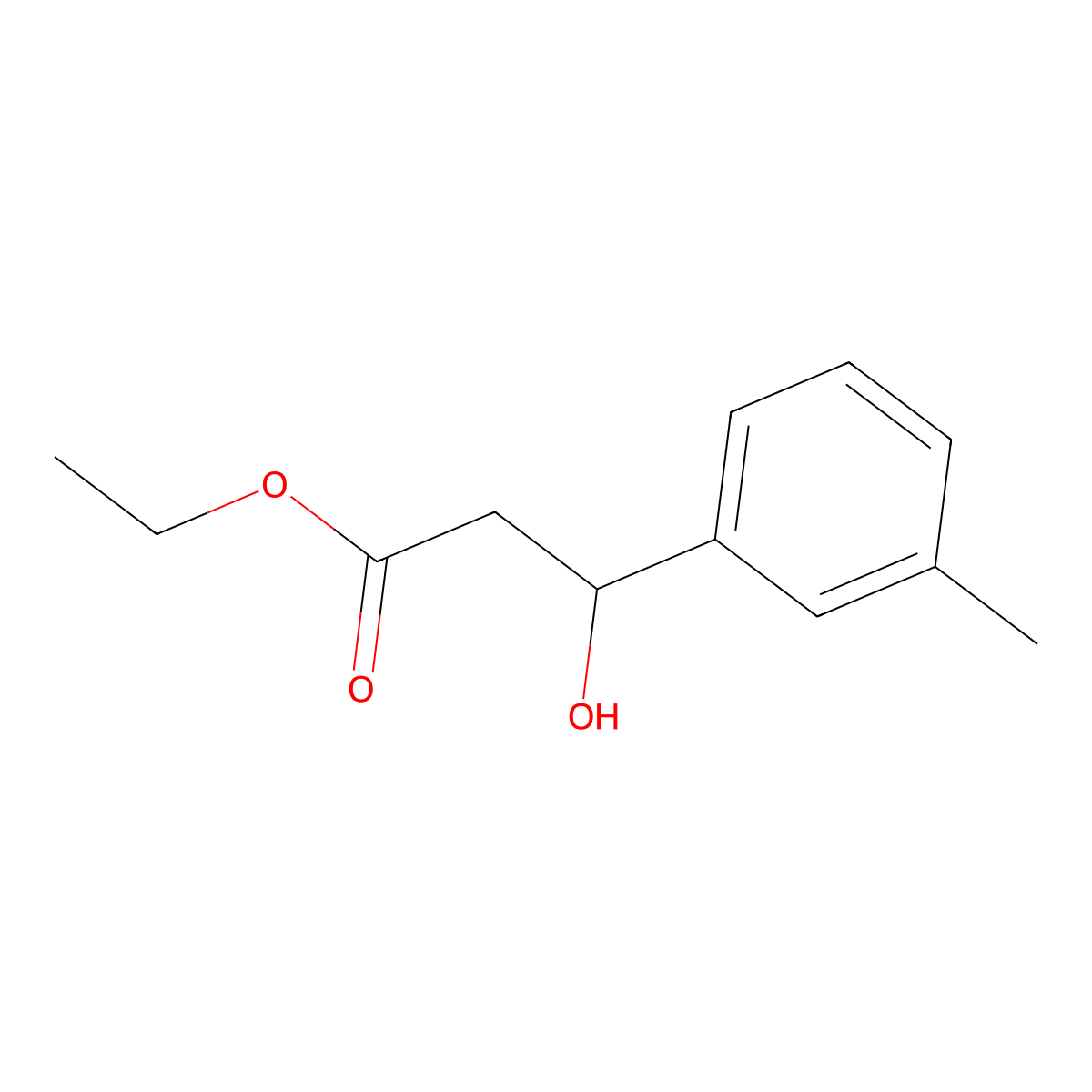 Ethyl 3-hydroxy-3-(m-tolyl)propanoate molecular structure, CAS 51699-38-8