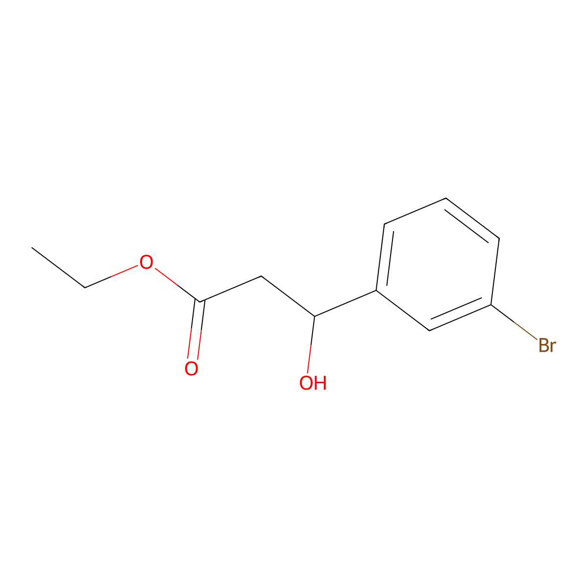 Ethyl 3-(3-bromophenyl)-3-hydroxypropanoate molecular structure, CAS 51699-41-3