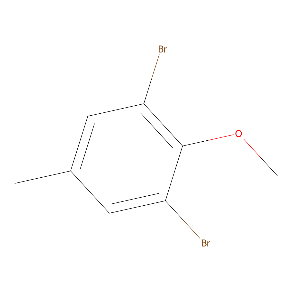 2,6-Dibromo-4-methylanisole molecular structure, CAS 51699-89-9