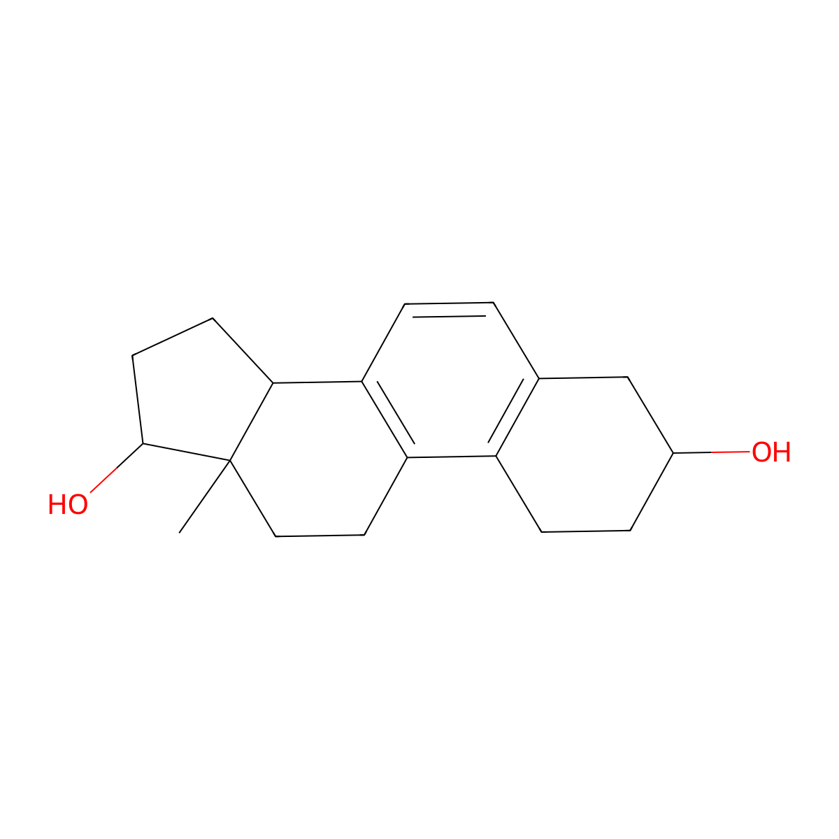 (1S,3aS,7S,11aS)-11a-methyl-1H,2H,3H,3aH,6H,7H,8H,9H,10H,11H,11aH-cyclopenta[a]phenanthrene-1,7-diol molecular structure, CAS 517-07-7