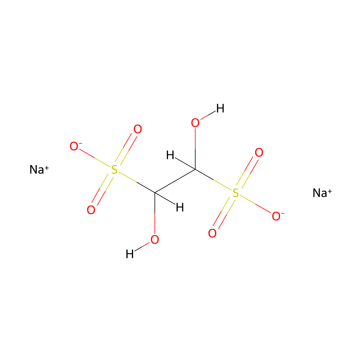 Glyoxal-sodium bisulfite molecular structure, CAS 517-21-5