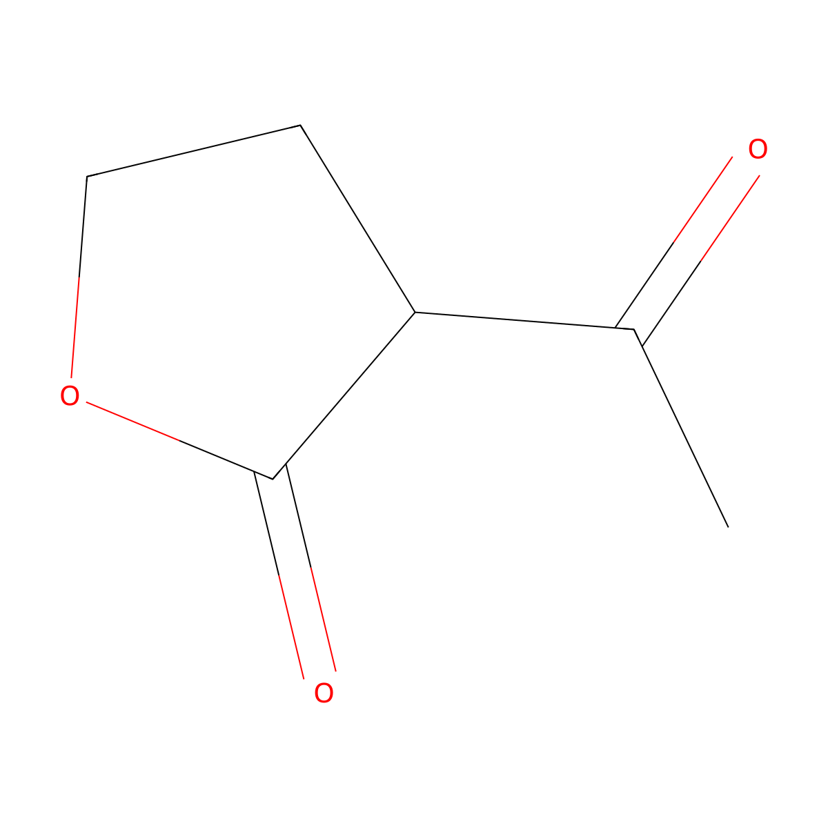 2-Acetylbutyrolactone molecular structure, CAS 517-23-7