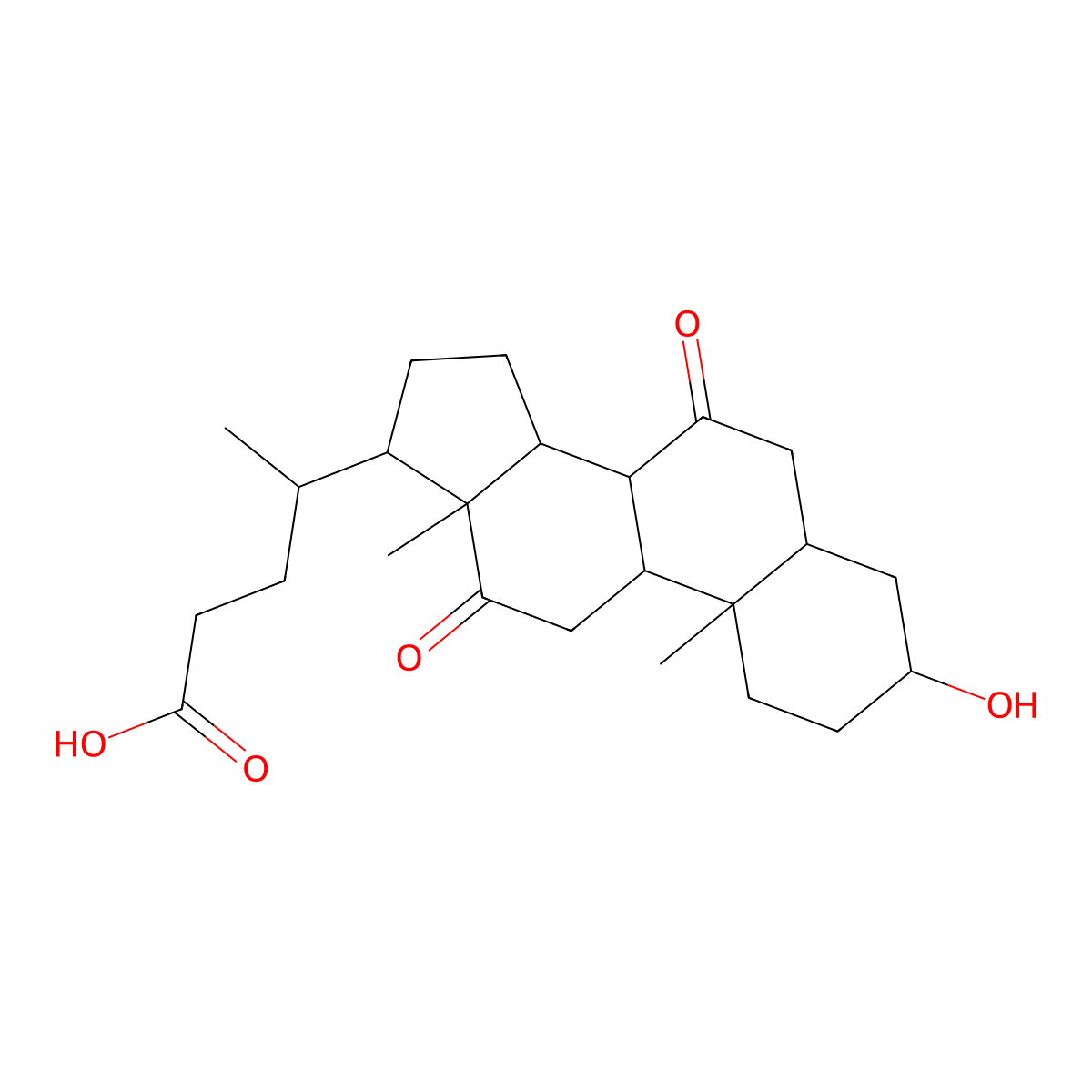 Reductodehydrocholic acid molecular structure, CAS 517-33-9