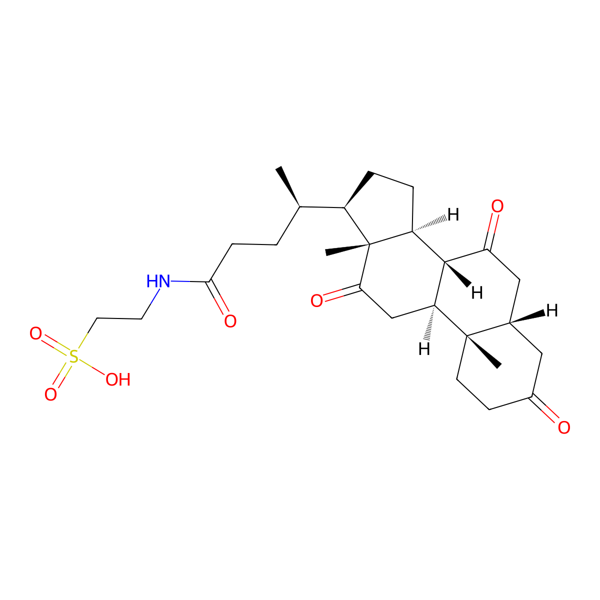 Taurodehydrocholate molecular structure, CAS 517-37-3