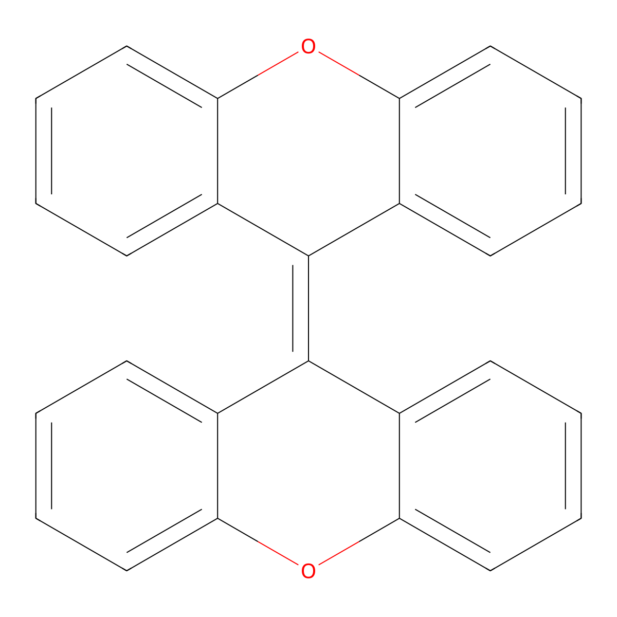 9-(9H-Xanthen-9-ylidene)-9H-xanthene molecular structure, CAS 517-45-3