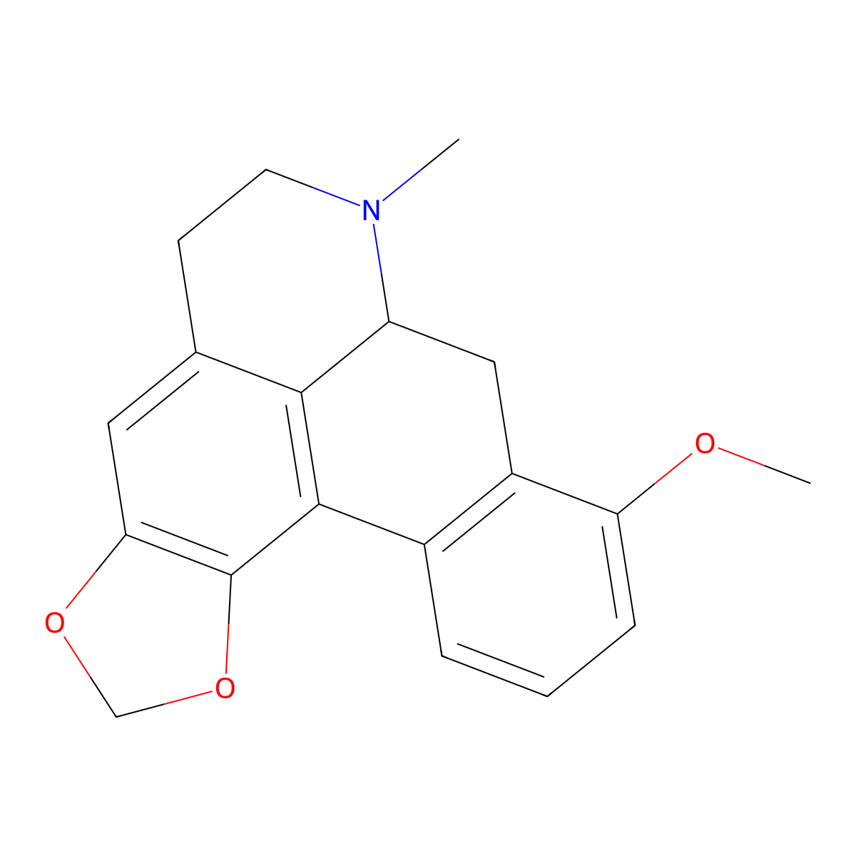 Stephanine molecular structure, CAS 517-63-5