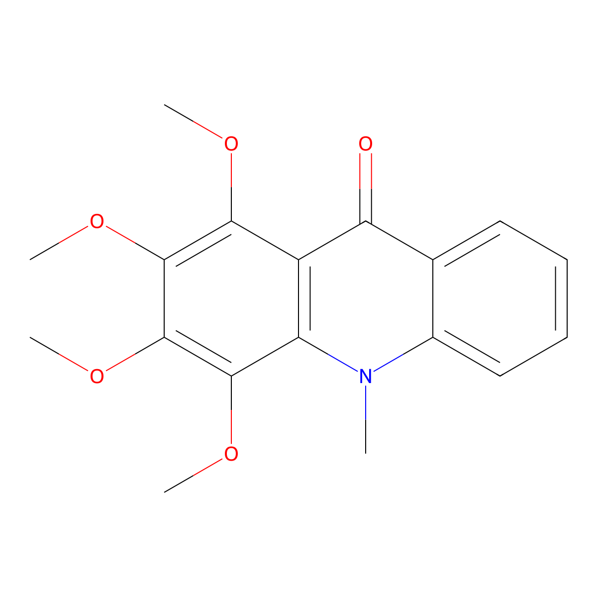 Melicopicine molecular structure, CAS 517-73-7