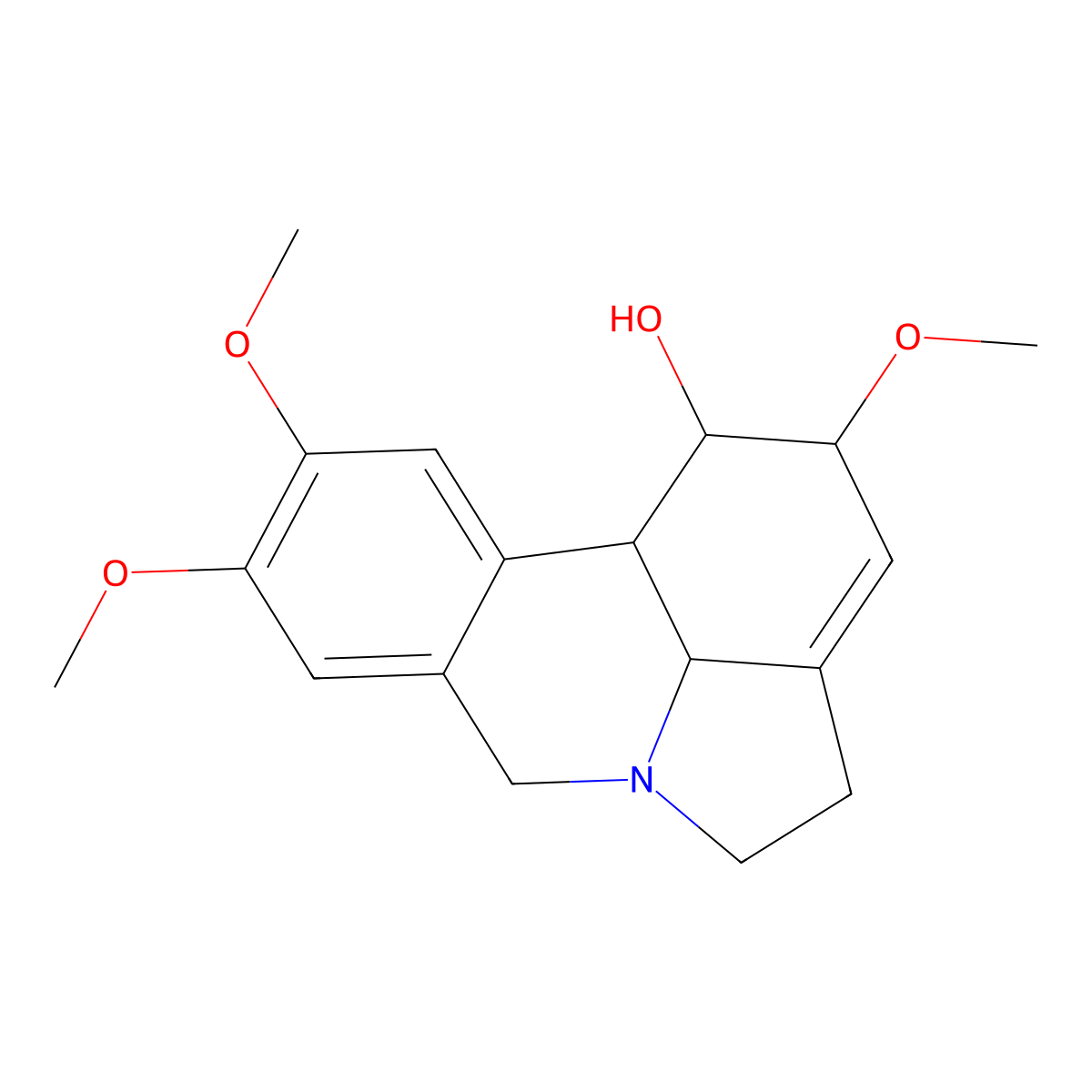 Galanthine molecular structure, CAS 517-78-2