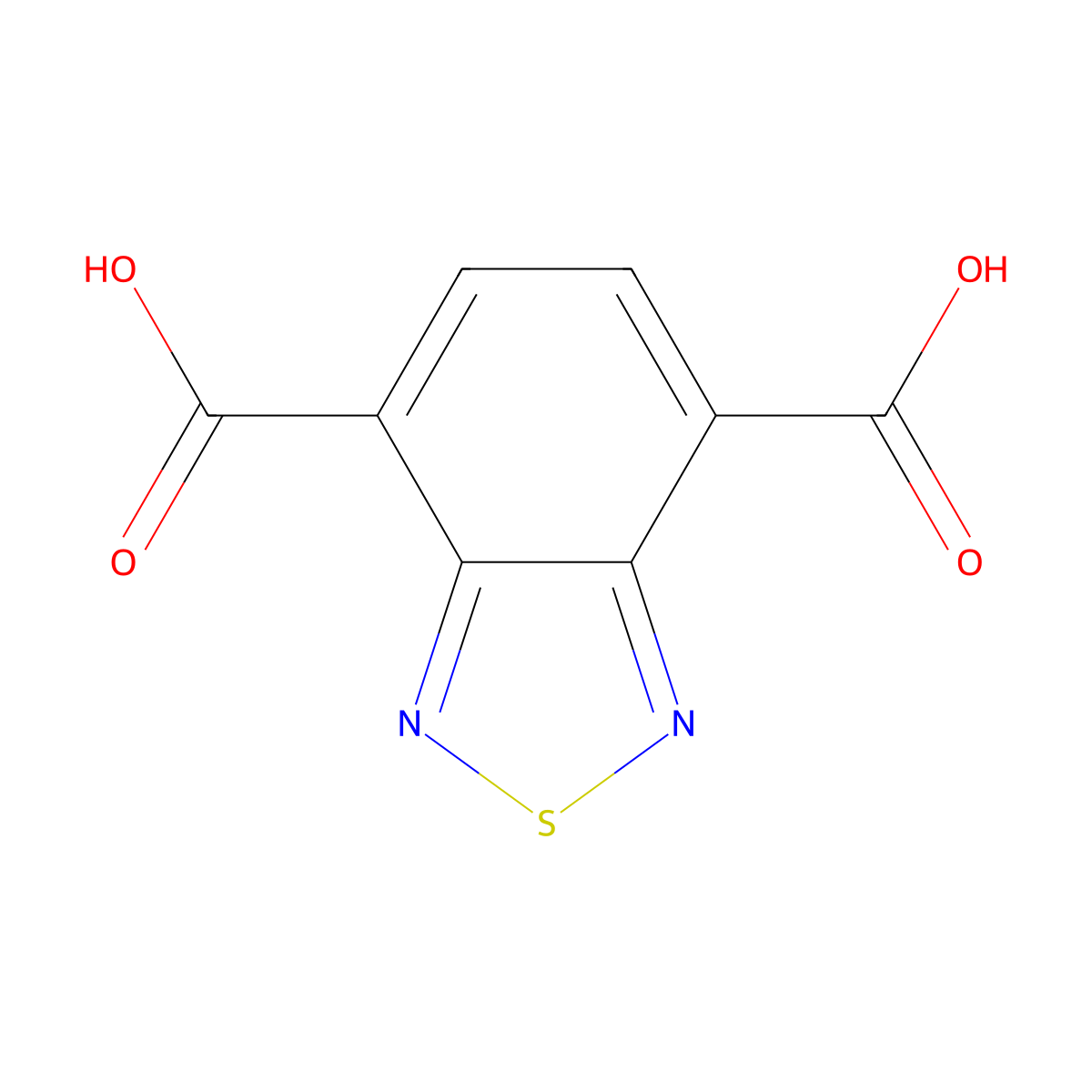 2,1,3-Benzothiadiazole-4,7-dicarboxylic acid molecular structure, CAS 5170-41-2