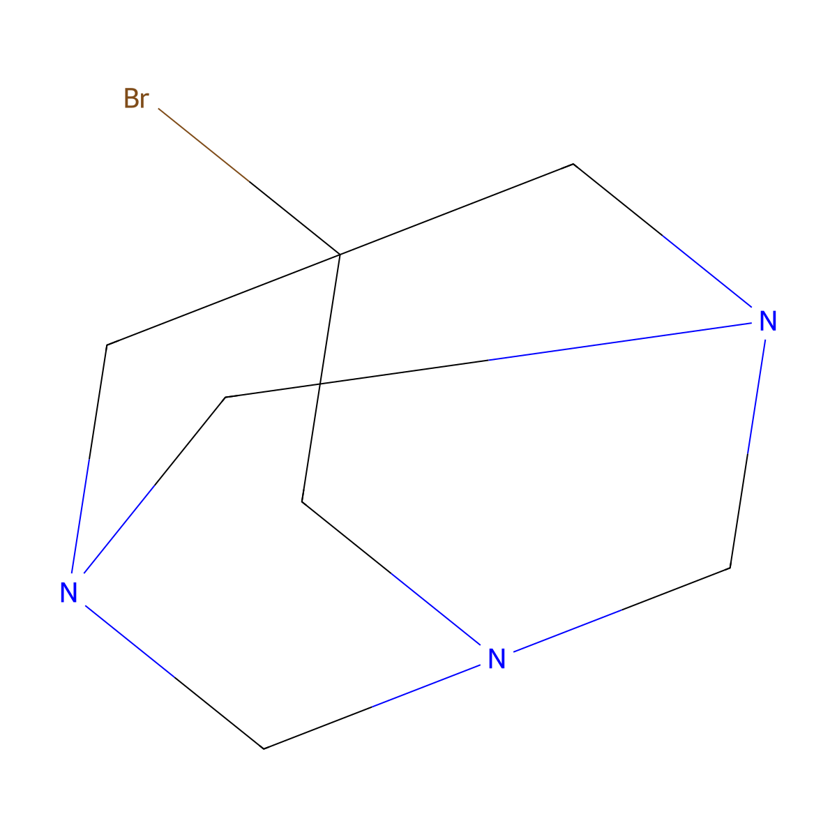 7-Bromo-1,3,5-triazaadamantane molecular structure, CAS 51706-46-8