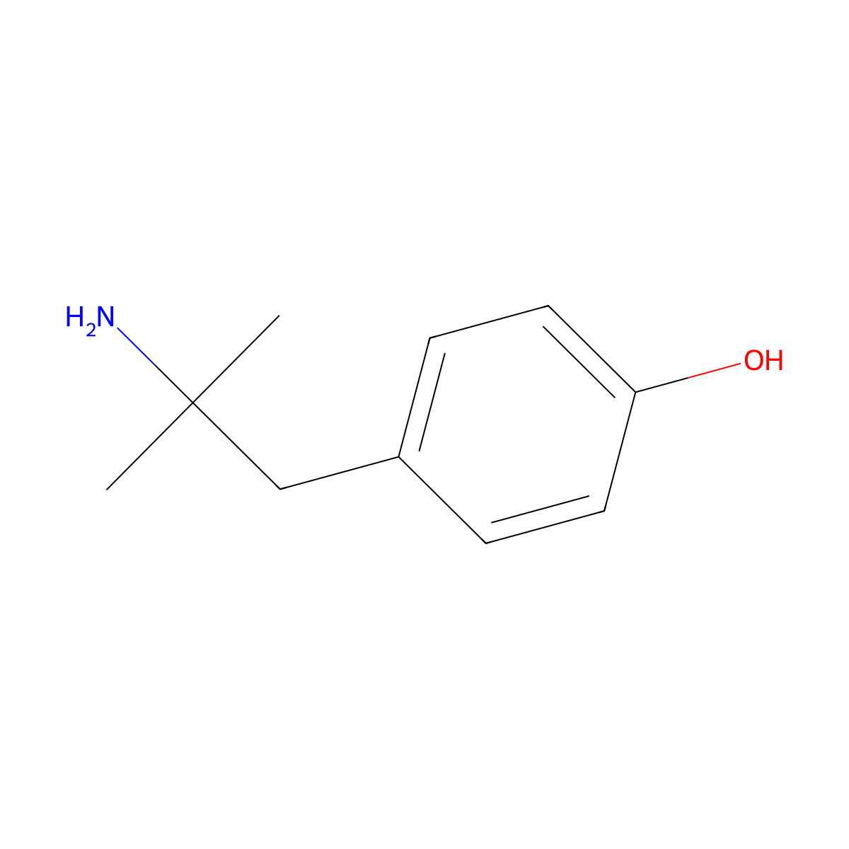 4-Hydroxyphentermine molecular structure, CAS 51706-55-9