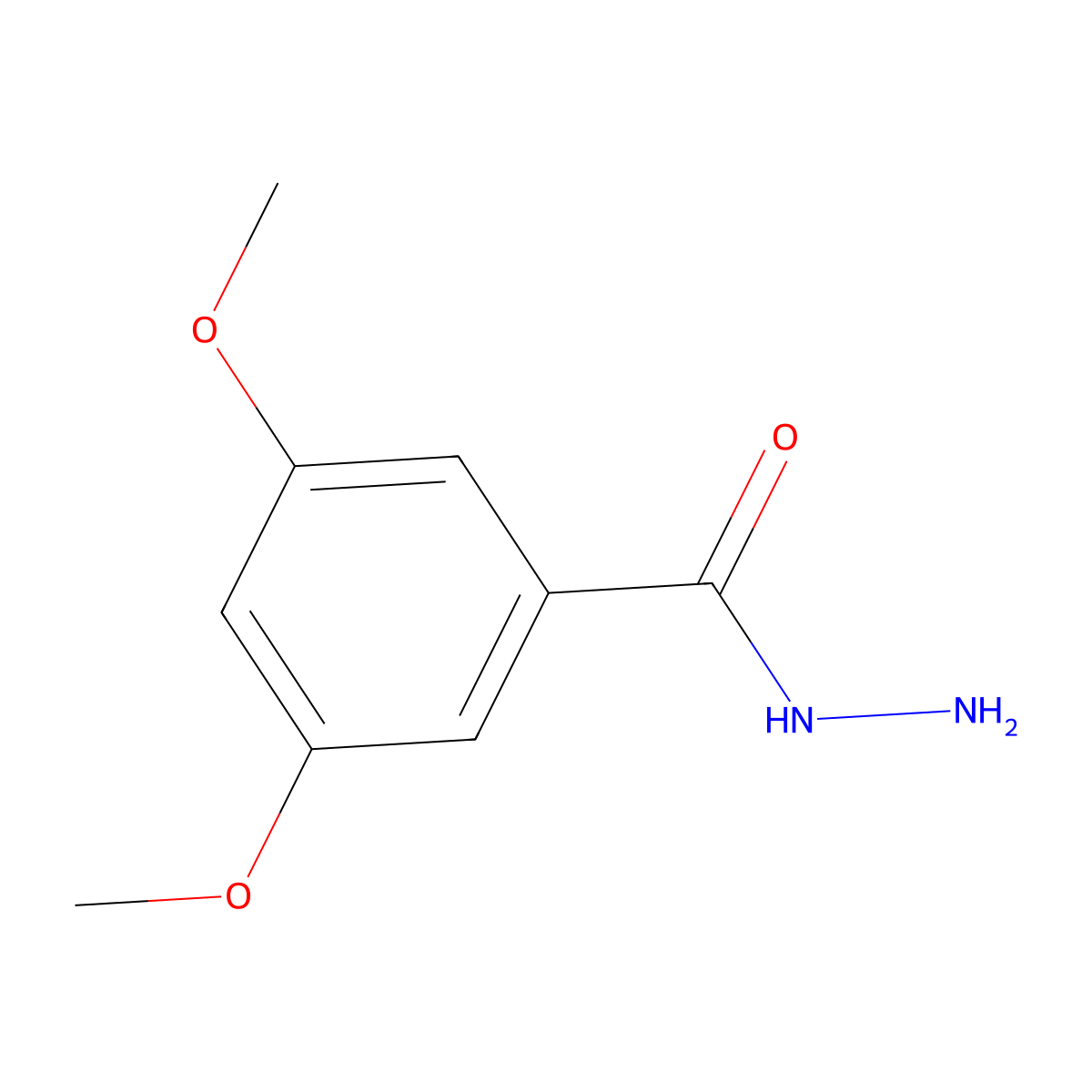 3,5-Dimethoxybenzohydrazide molecular structure, CAS 51707-38-1