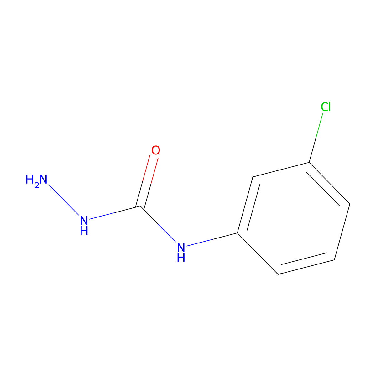 3-Amino-1-(3-chlorophenyl)urea molecular structure, CAS 51707-42-7