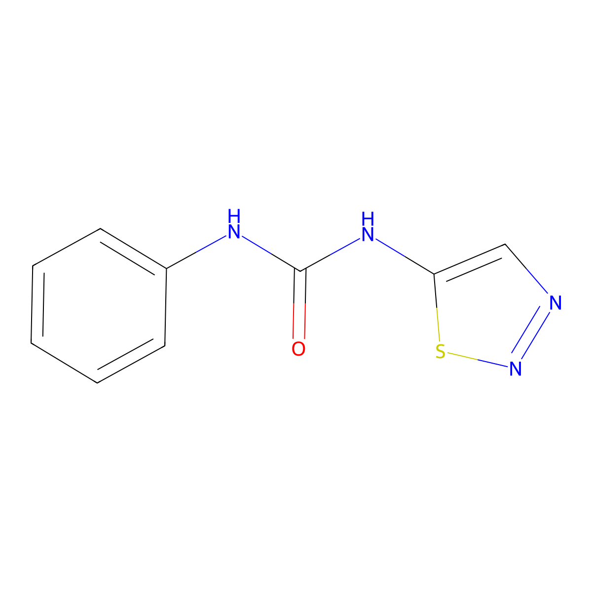 Thidiazuron molecular structure, CAS 51707-55-2