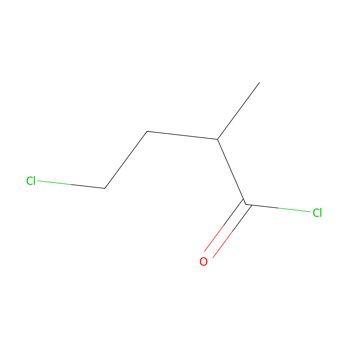 4-Chloro-2-methylbutanoyl chloride molecular structure, CAS 51708-72-6
