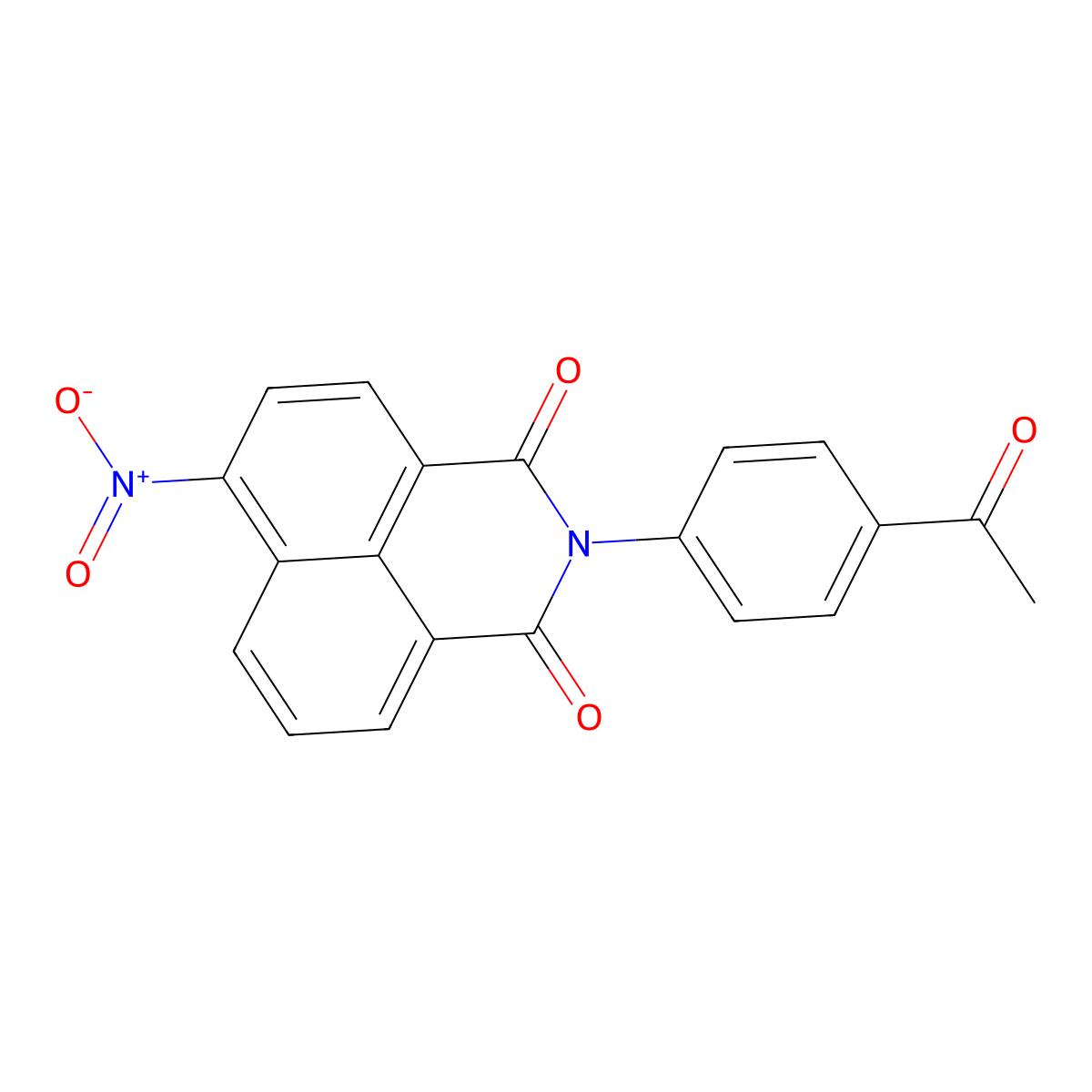 2-(4-Acetylphenyl)-6-nitrobenzo[de]isoquinoline-1,3-dione molecular structure, CAS 5171-81-3