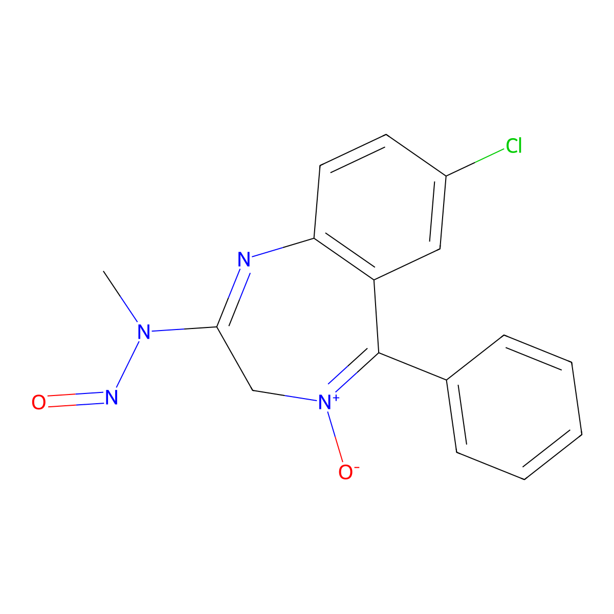 N-Nitrosochlordiazepoxide molecular structure, CAS 51715-17-4