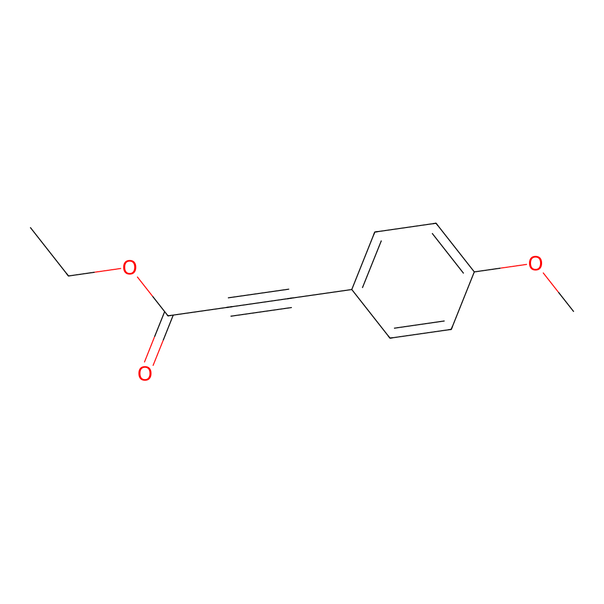 (4-Methoxy-phenyl)-propynoic acid ethyl ester molecular structure, CAS 51718-85-5