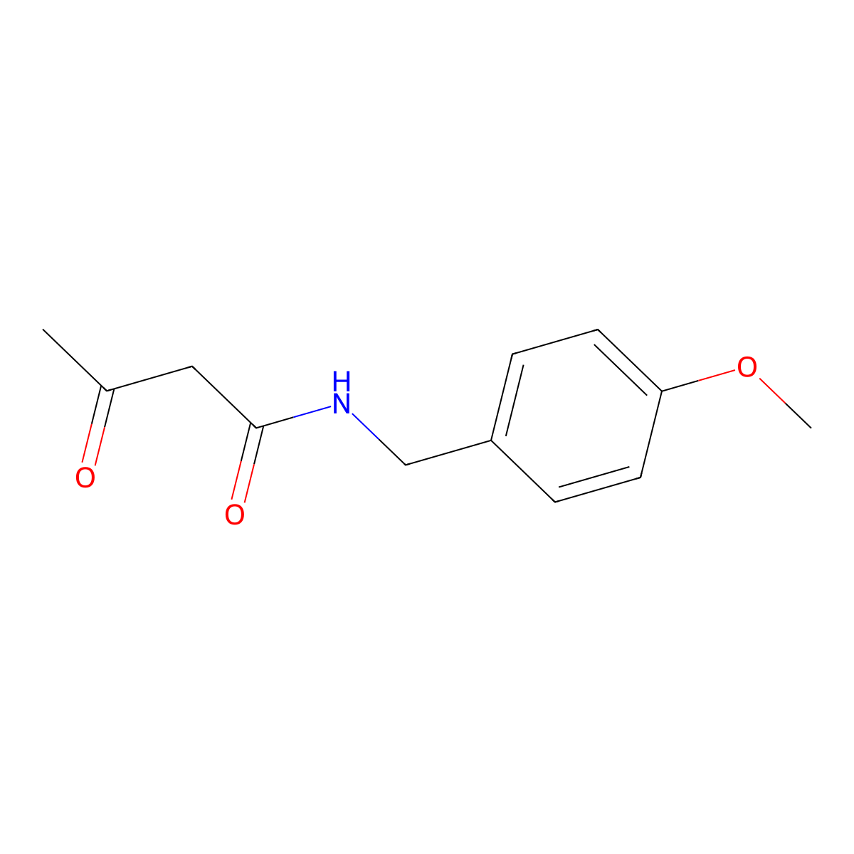 N-(4-Methoxybenzyl)Acetoacetamide molecular structure, CAS 51719-12-1