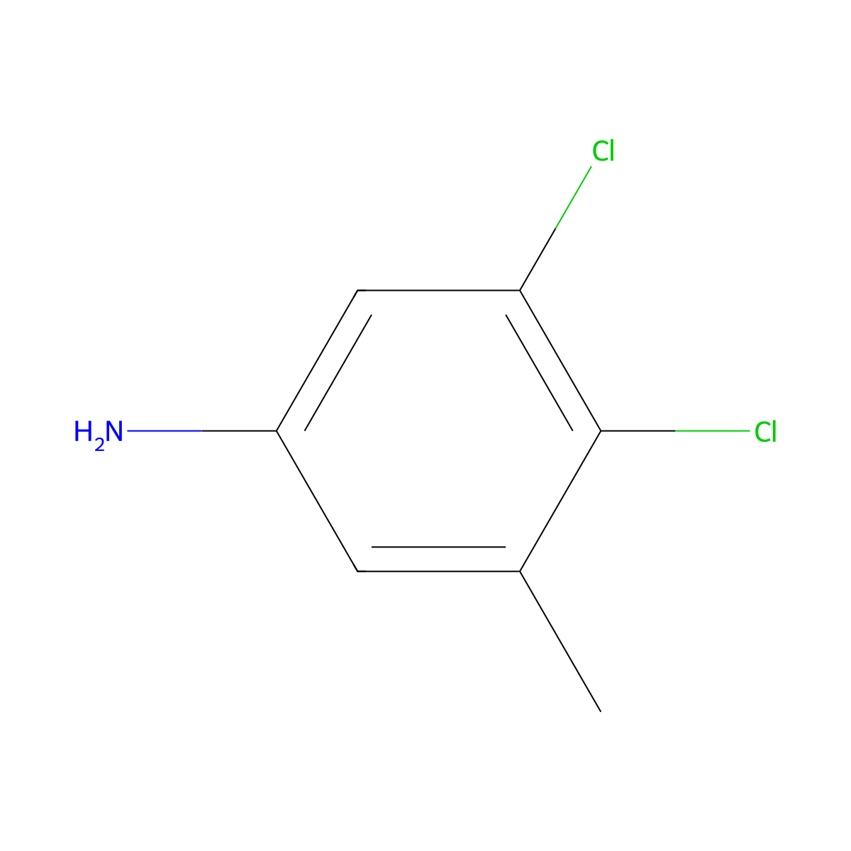 3,4-Dichloro-5-methylaniline molecular structure, CAS 51719-45-0