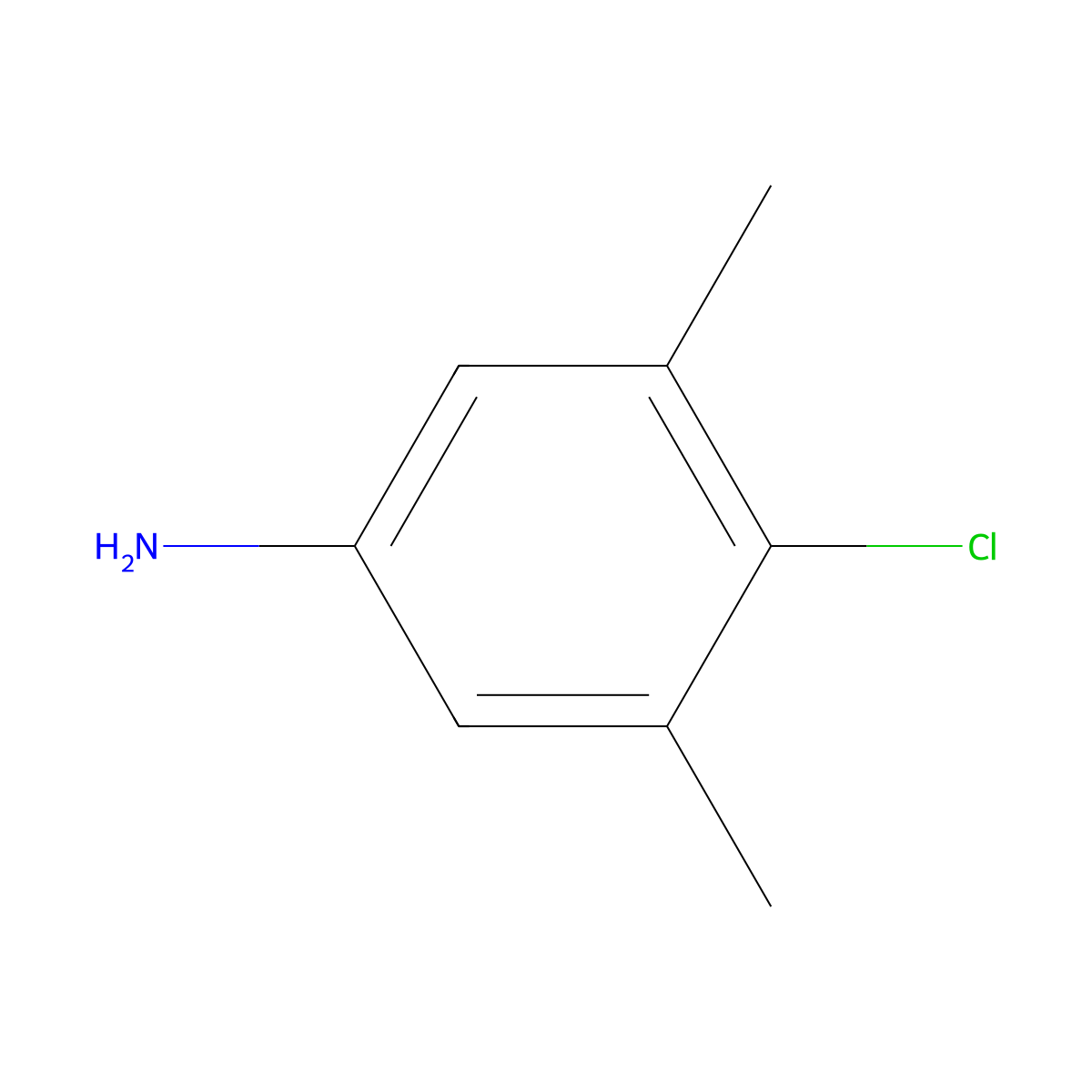 4-Chloro-3,5-dimethylaniline molecular structure, CAS 51719-61-0
