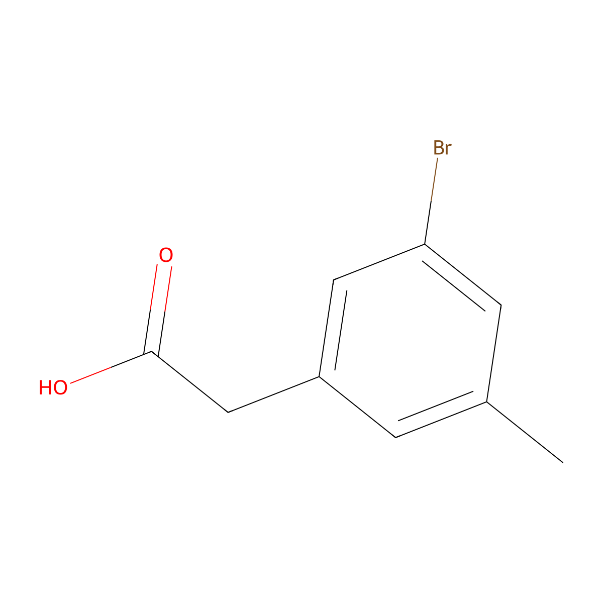2-(3-Bromo-5-methylphenyl)acetic acid molecular structure, CAS 51719-66-5