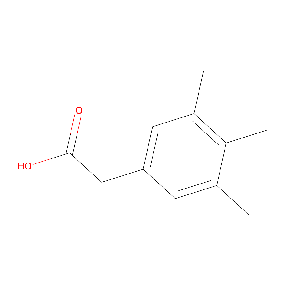 (3,4,5-Trimethylphenyl)acetic acid molecular structure, CAS 51719-67-6