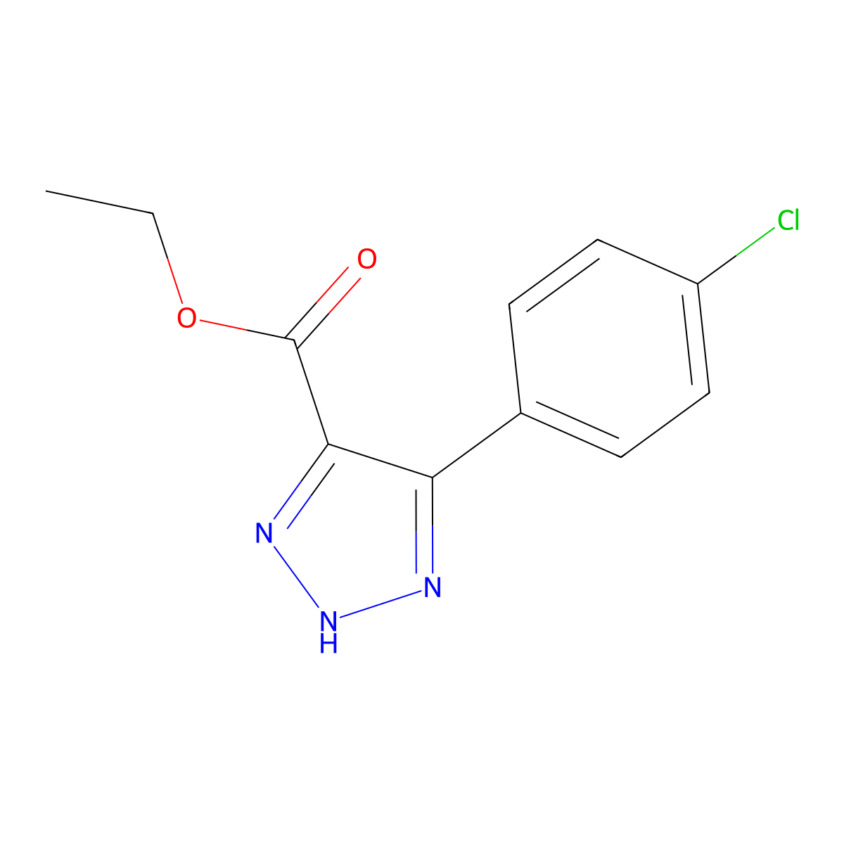 5-(4-Chlorophenyl)-1H-1,2,3-triazole-4-carboxylic acid ethyl ester molecular structure, CAS 51719-74-5