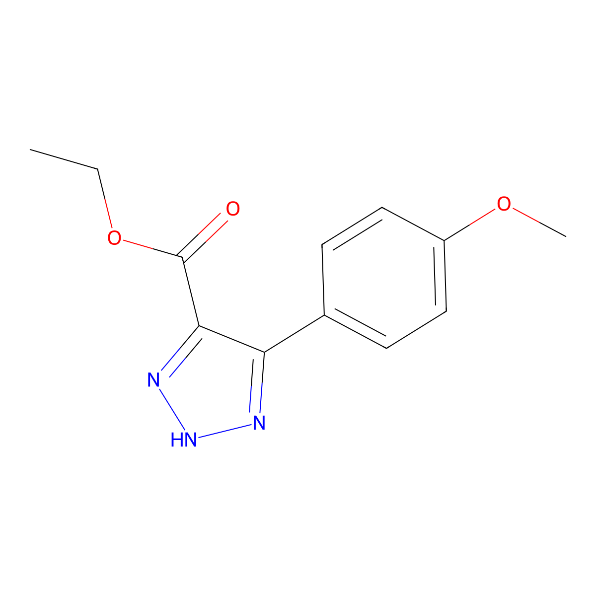 5-(4-Methoxyphenyl)-1H-1,2,3-triazole-4-carboxylic acid ethyl ester molecular structure, CAS 51719-75-6
