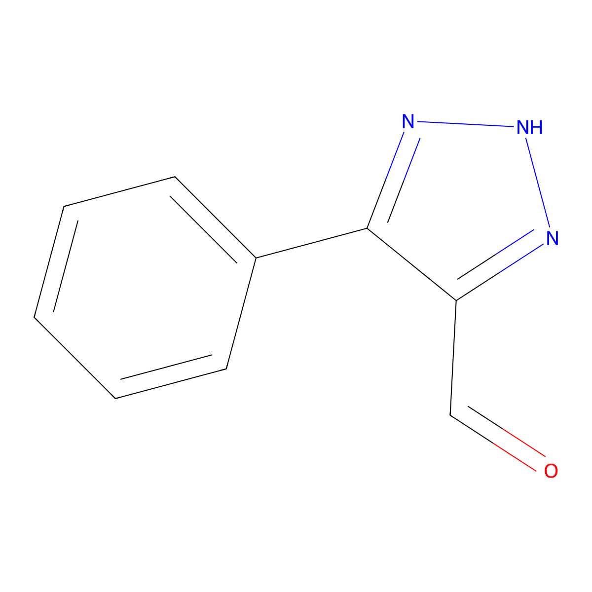 4-phenyl-1H-1,2,3-triazole-5-carbaldehyde molecular structure, CAS 51719-84-7