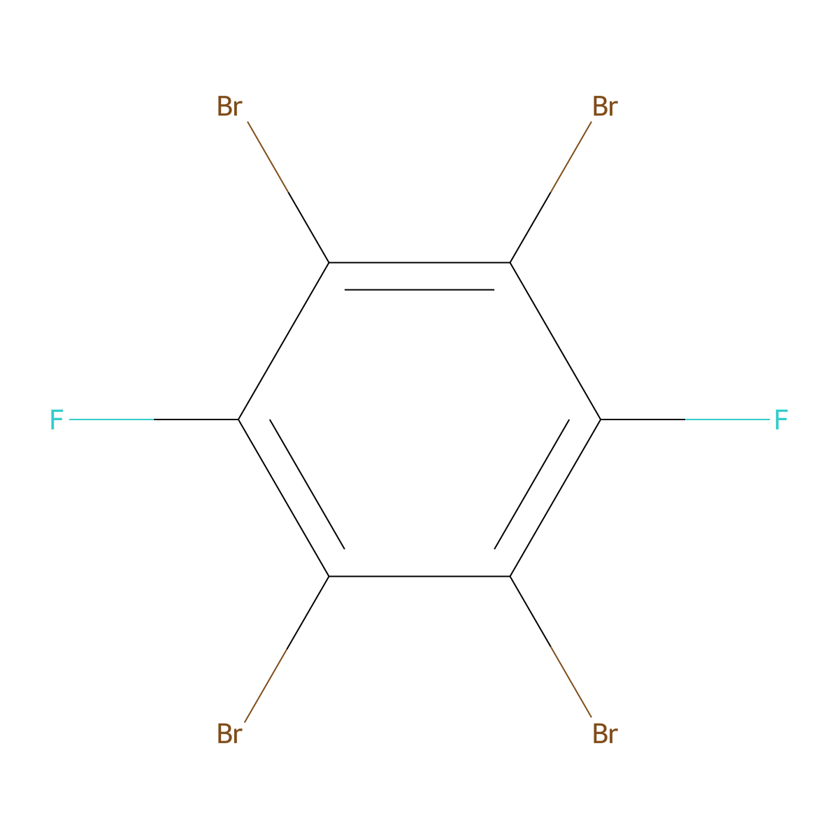 1,2,4,5-Tetrabromo-3,6-difluorobenzene molecular structure, CAS 5172-13-4