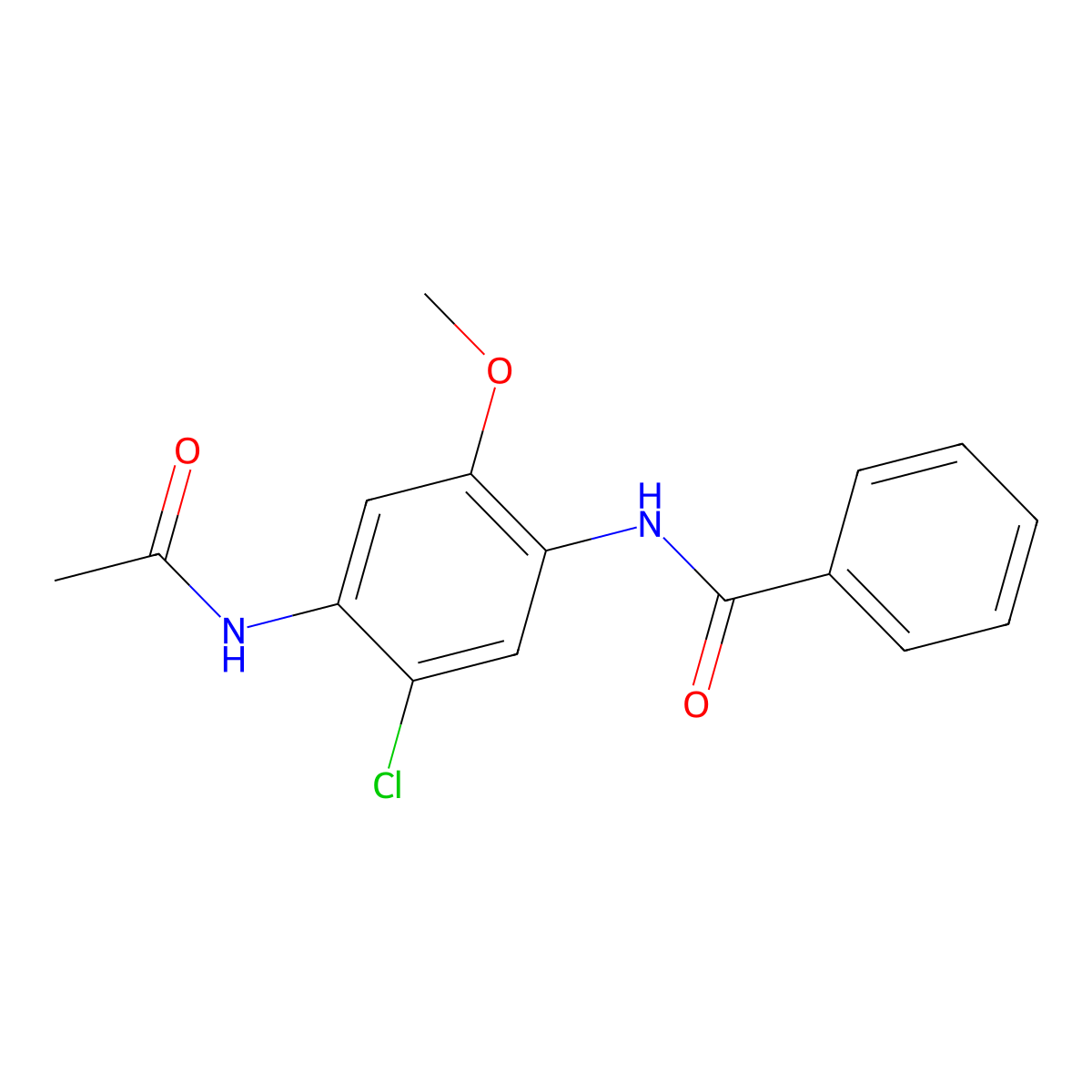 N-(4-acetamido-5-chloro-2-methoxyphenyl)benzamide molecular structure, CAS 5172-74-7