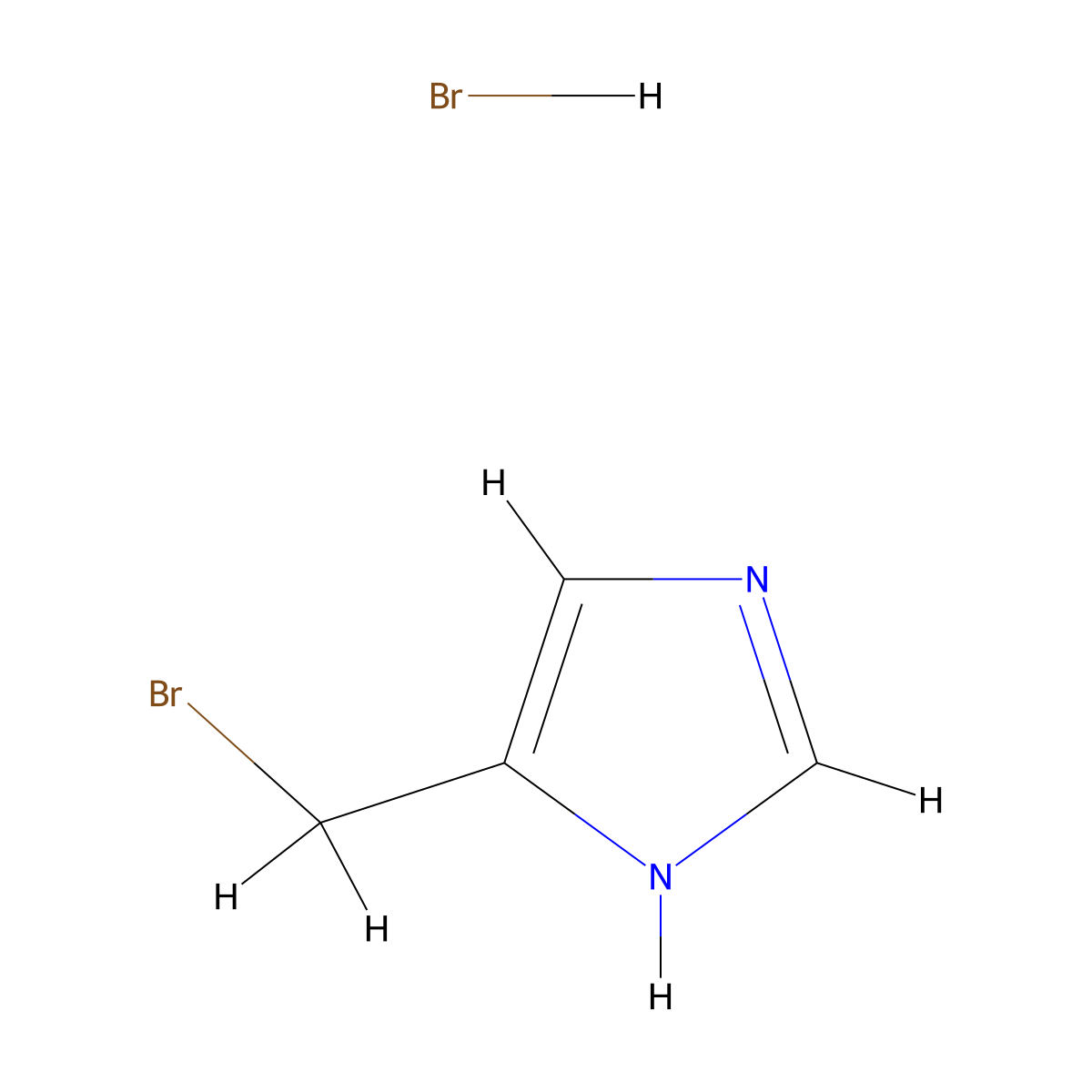 4-(bromomethyl)-1H-imidazole hydrobromide molecular structure, CAS 51720-29-7