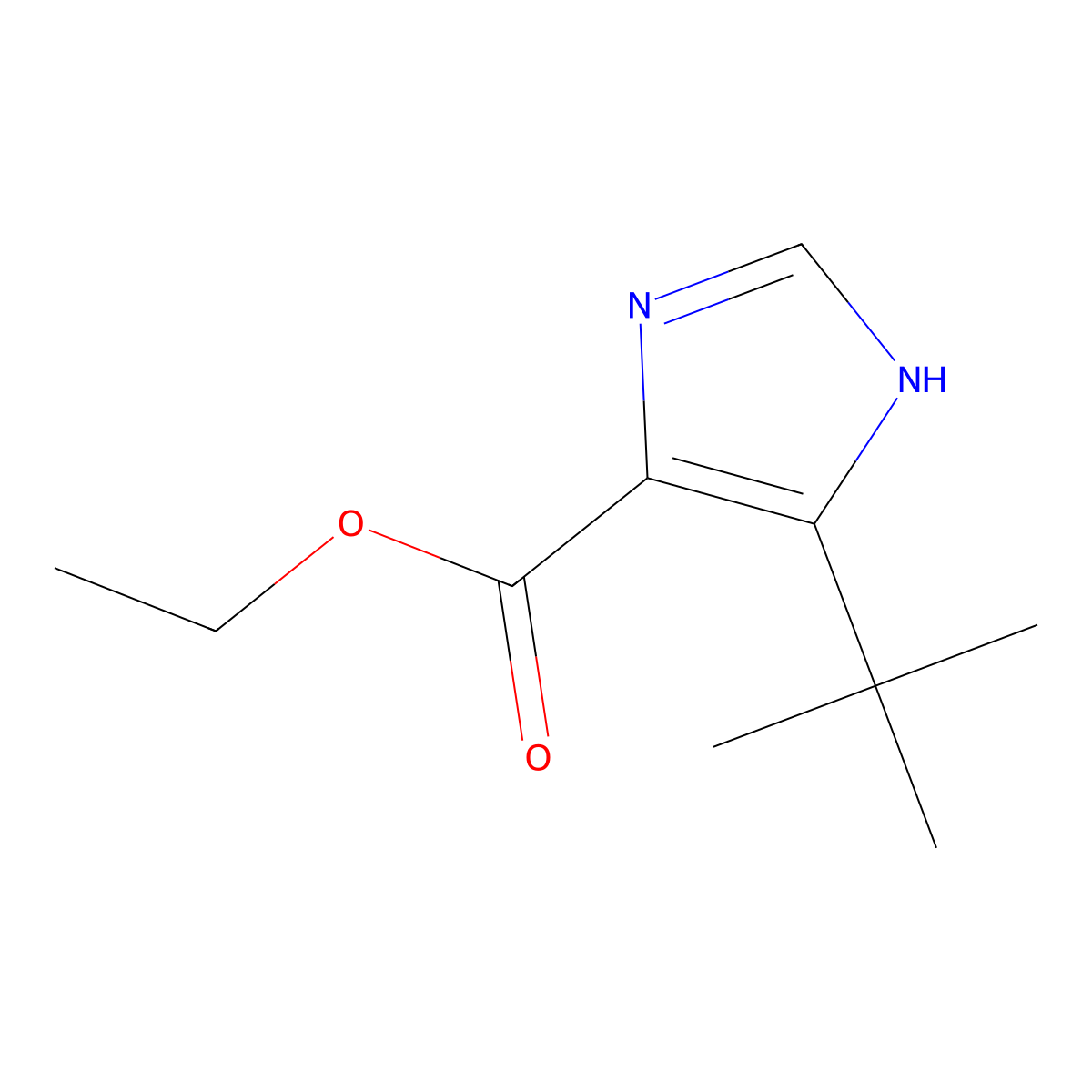 ethyl 5-tert-butyl-1H-imidazole-4-carboxylate molecular structure, CAS 51721-21-2