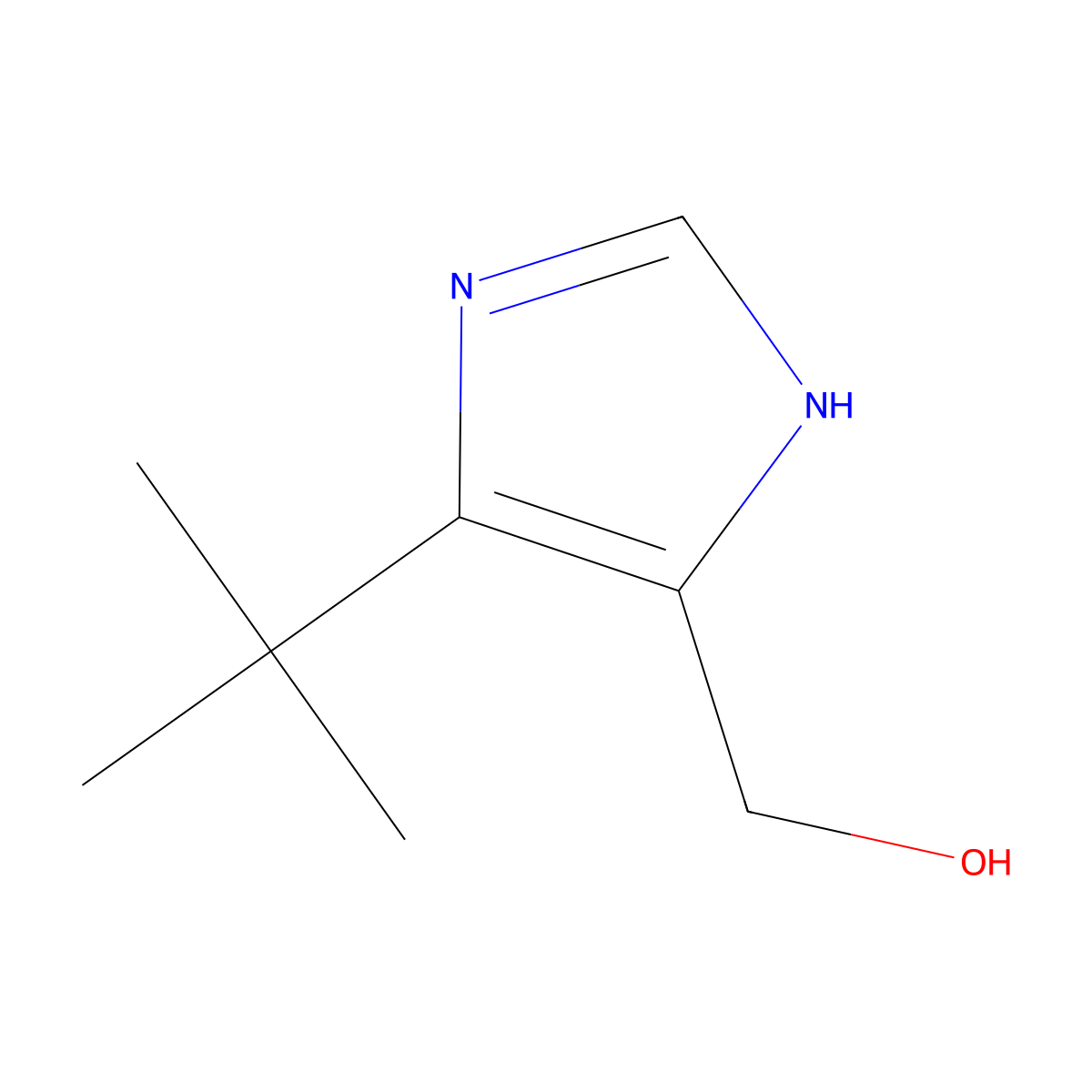 (5-tert-butyl-1H-imidazol-4-yl)methanol molecular structure, CAS 51721-22-3