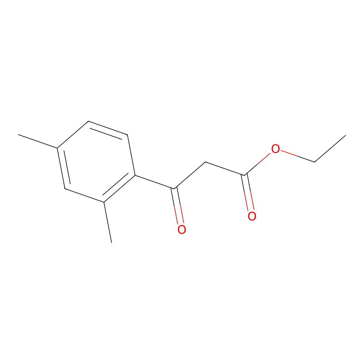 Ethyl 3-(2,4-dimethylphenyl)-3-oxopropanoate molecular structure, CAS 51725-81-6