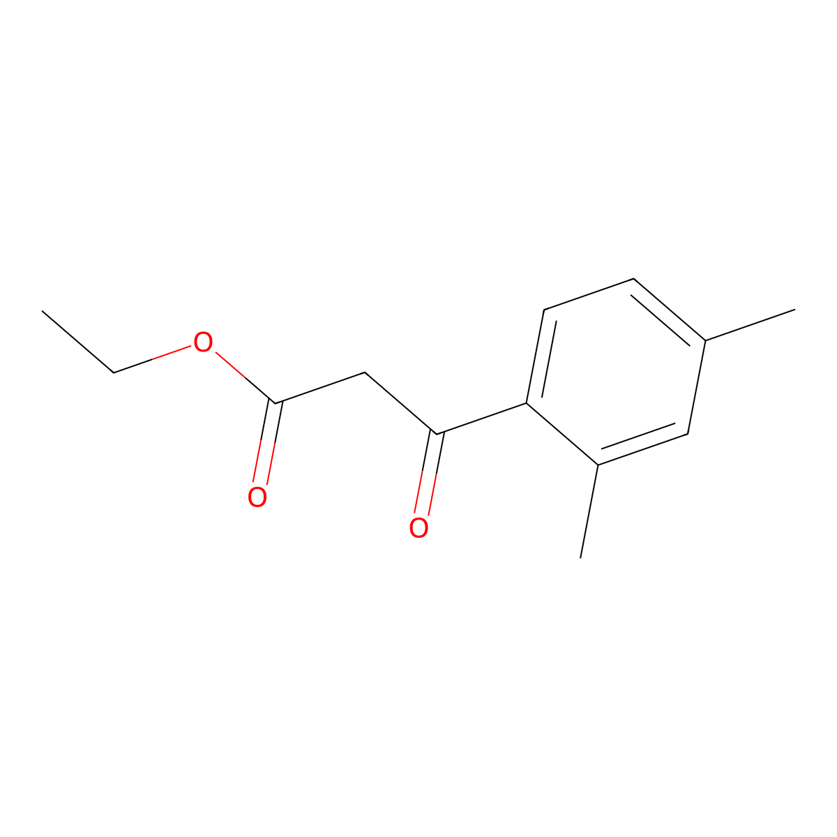 Ethyl 3-(2,4-dimethylphenyl)-3-oxopropanoate molecular structure, CAS 51725-81-6