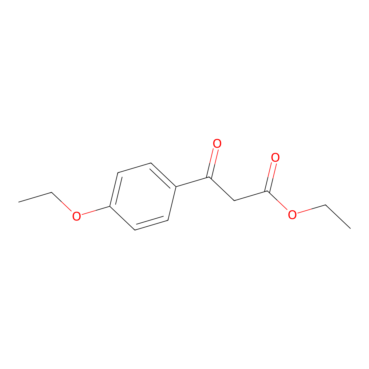 Ethyl 4-ethoxy-beta-oxobenzenepropanoate molecular structure, CAS 51725-83-8